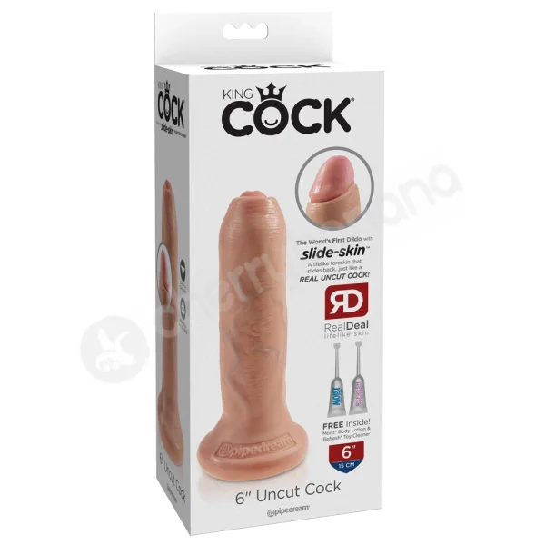 King Cock Flesh 6'' Uncut Cock