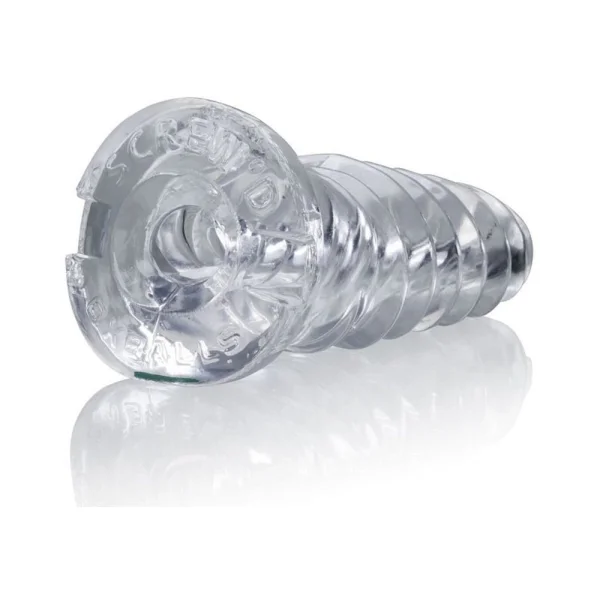 Oxballs Screw'd, Super Squish Corkscrew Jackoff Toy, Clear — image 8 of 9