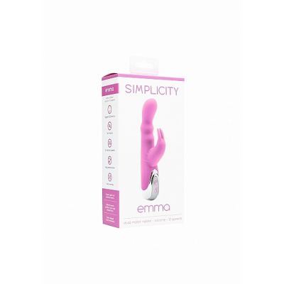 Emma Rabbit Vibrator Silicone 10 Speeds Pink