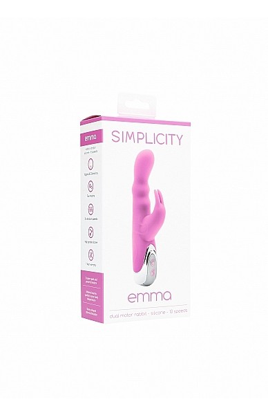 Emma Rabbit Vibrator Silicone 10 Speeds Pink