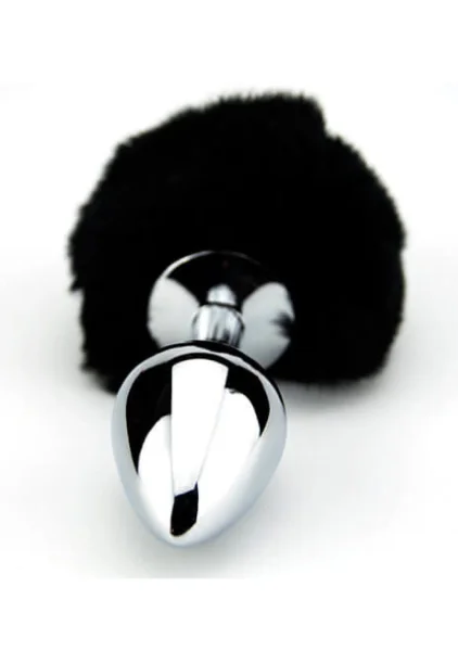 Furry Fantasy Black Bunny Tail Butt Plug