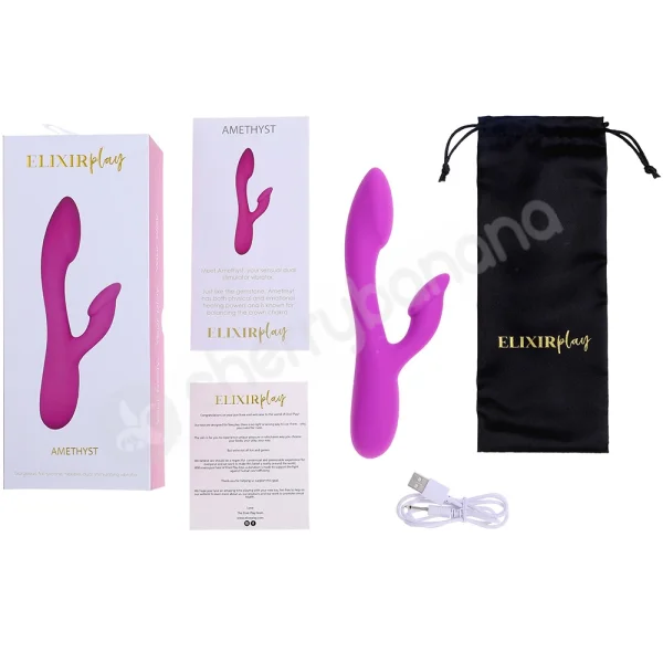 Elixir Play Amethyst 10 Speed Rechargeable Rabbit Vibrator