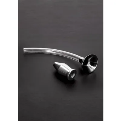 Ass Funnel With Hollow Plug Metallic Large