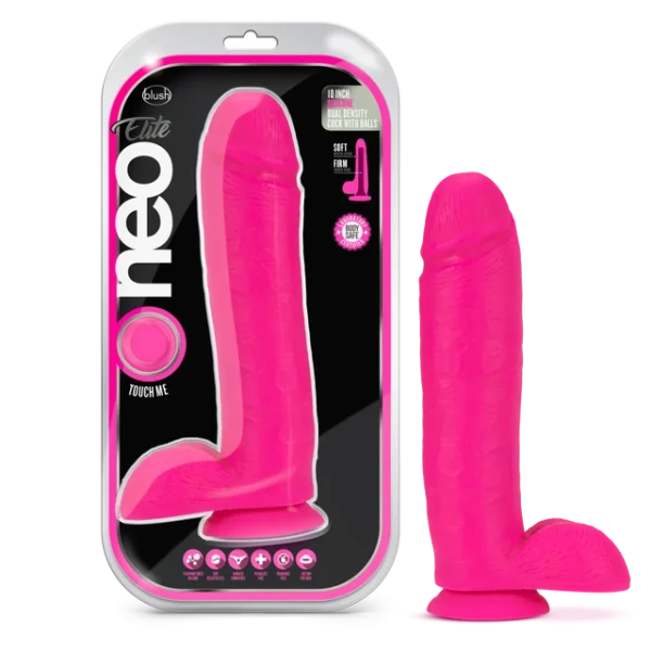Blush Neo Elite 10 Inch Dual Density Cock with Balls