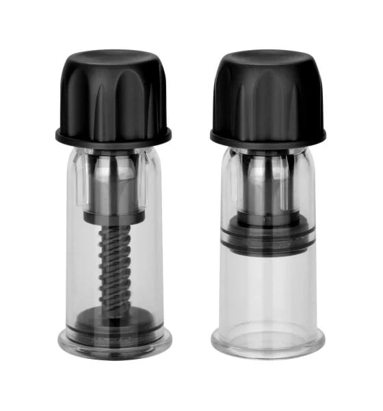 Nipple Play - Vacuum Twist Suckers (Black)