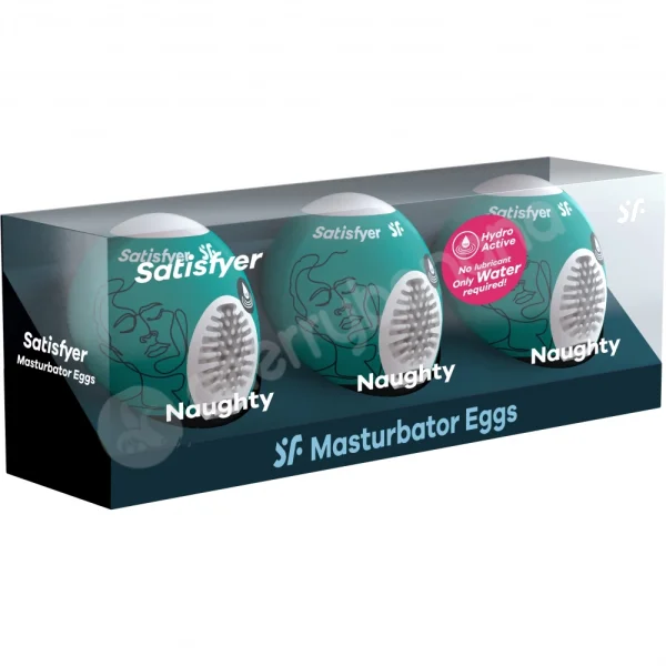 Satisfyer Masturbator Eggs Naughty Skin-Like Masturbation Sleeve 3 Pack