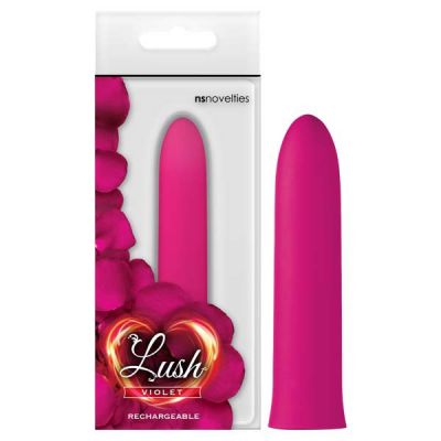 Lush Violet Pink 9 4 cm 3 7 USB Rechargeable Mini Vibrator