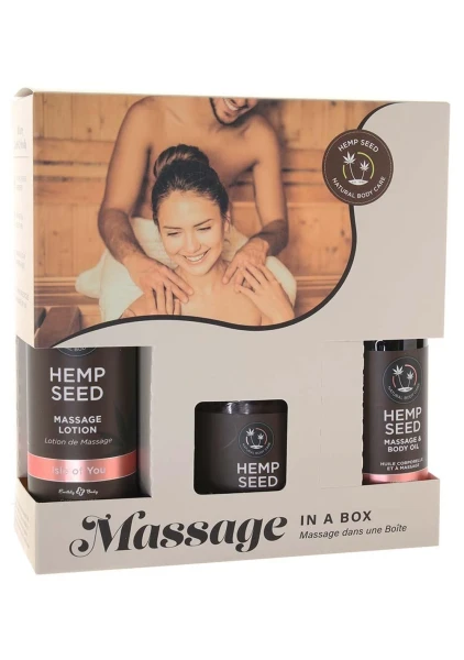 Earthly Body Holiday/Valentines Hemp Seed Massage in a Box - Isle of You