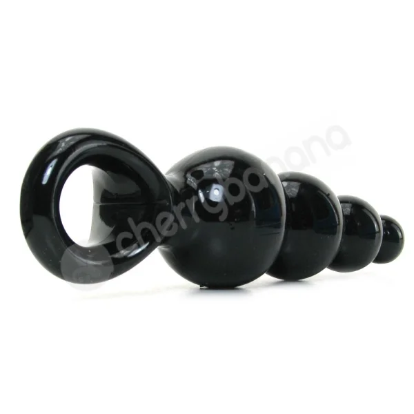 Jolie Ripples Black Large Butt Plug