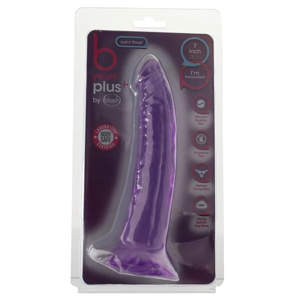 B Yours Plus Hard n’ Happy 7 Inch Jelly Dildo