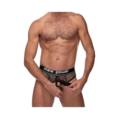 Mp Cock Pit Net Cock Ring Thong Blk Lx