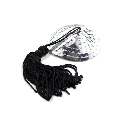 Love Heart Nipple Tassel Silver