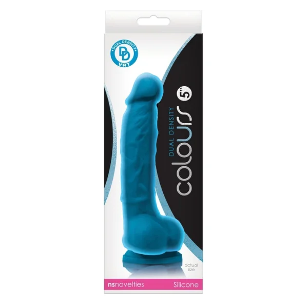 NS - Colours - Dual Density - 5” Silicone Dildo