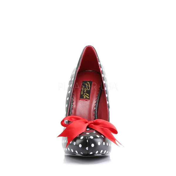 CUTIEPIE-06 - 4 1/2" Heel, 3/4" Hidden P/F Pump W/ Satin Bow Tie — image 6 of 8