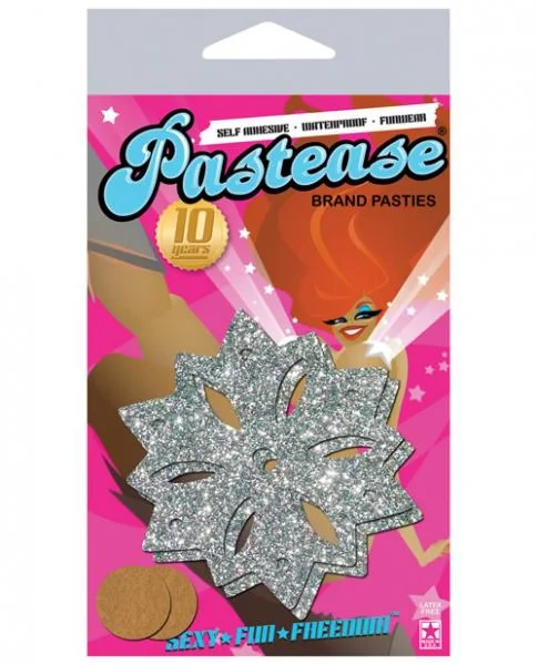 Silver Glitter Snowflakes Nipple Pasties O/S — image 4 of 4
