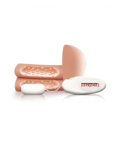 Pipedream Extreme Vibrating Dp Masturbator - Flesh