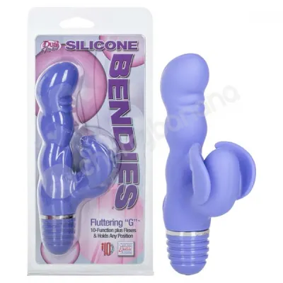 Silicone Bendies Fluttering G Purple Vibrator