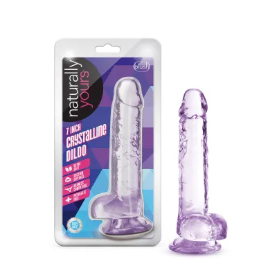 Naturally Yours 7 Inch Crystalline Dildo Amethhyst