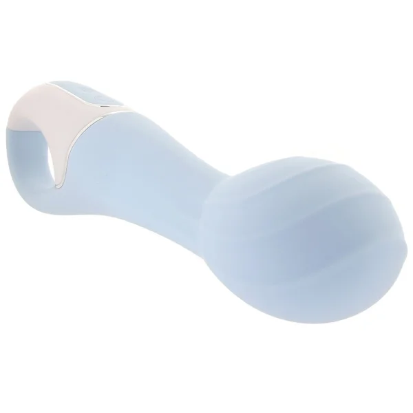 Satisfyer Air Pump Vibrator 5+ App Enabled Inflatable 12-Function G-Spot Vibrator - Blue