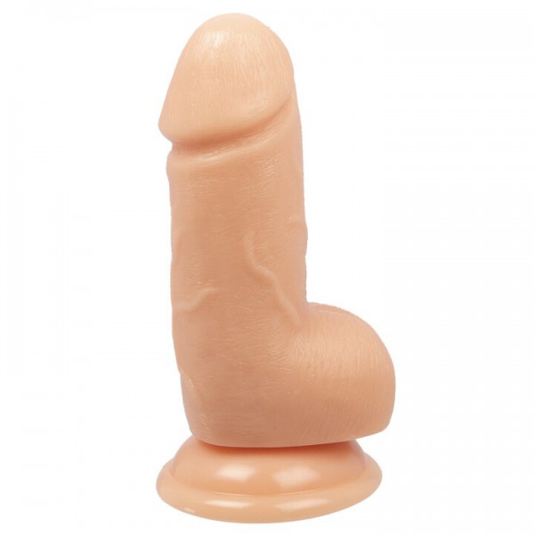 The Chubby Light Tone Monster Ballsy Suction Dildo – 6.3 Inch