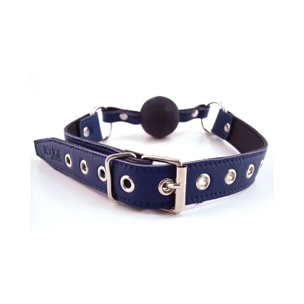 Ball Gag - Blue With Black Rubber Ball