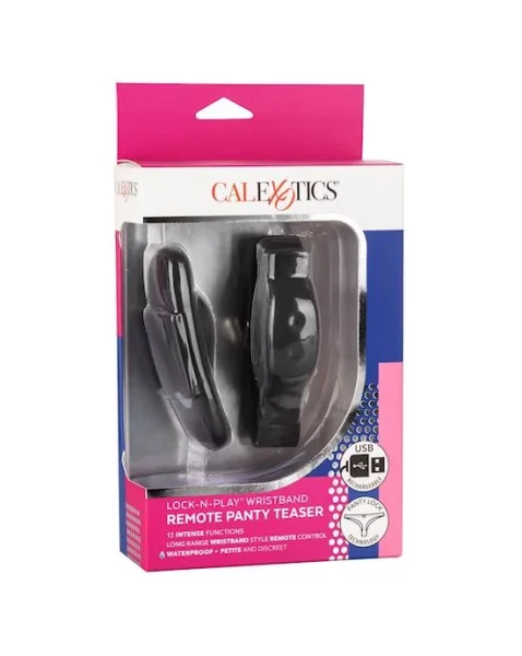 Lock-n-play Wristband Remote Panty Teaser - Black
