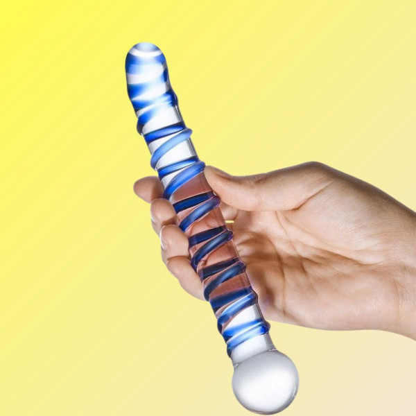 Mr.  Swirl 6.5" Glass Glass Dildo