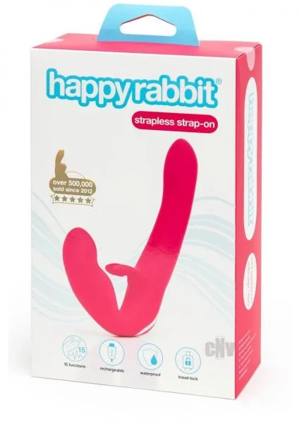Happy Rabbit Strapless Strap On Vibrating Pink — image 7 of 8