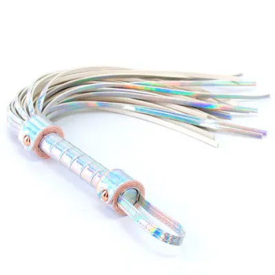 Cosmo Bondage Holographic Rainbow Flogger