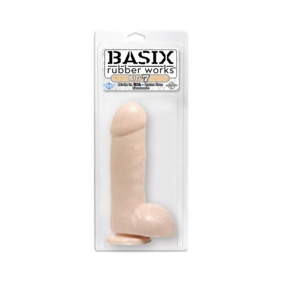 Basix Rubber Works Big 7in Dong With Suction Cup Flesh