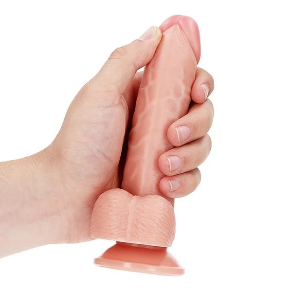 Realrock 6-Inch Curved Realistic Dildo with Balls