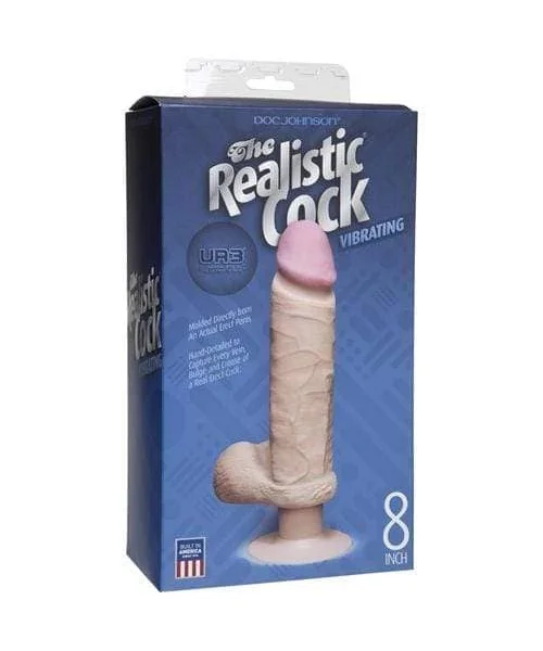 The Realistic Cock Ultraskyn Vibrating 8" - Vanilla