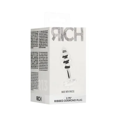 Rich Ribbed Diamond Plug 2 75 Inch