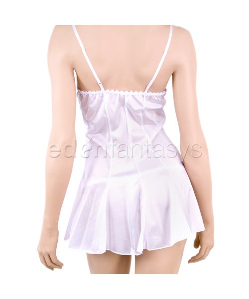 Satin and lace chemise set