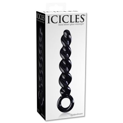 Icicles No 39 Hand Blown Glass Twisted Dildo