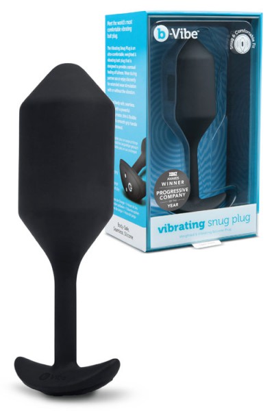 B-Vibe Vibrating Weighted 5.35" Snug Plug - XL