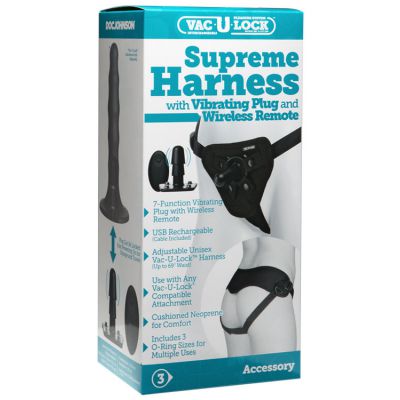 Doc Johnson Vac U Lock Harness with Vibrator Converter Remote