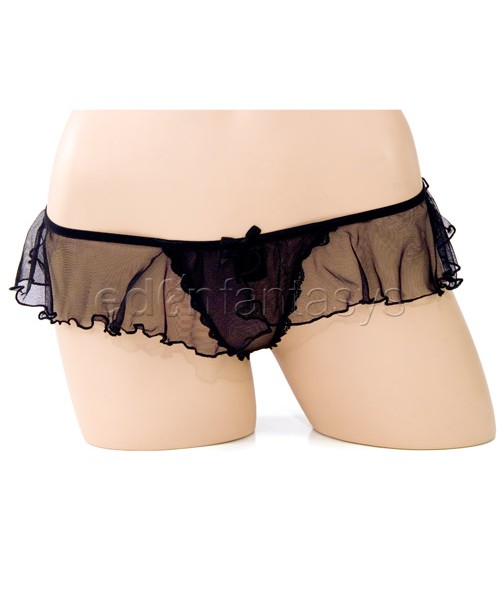 Ruffled trim g-string