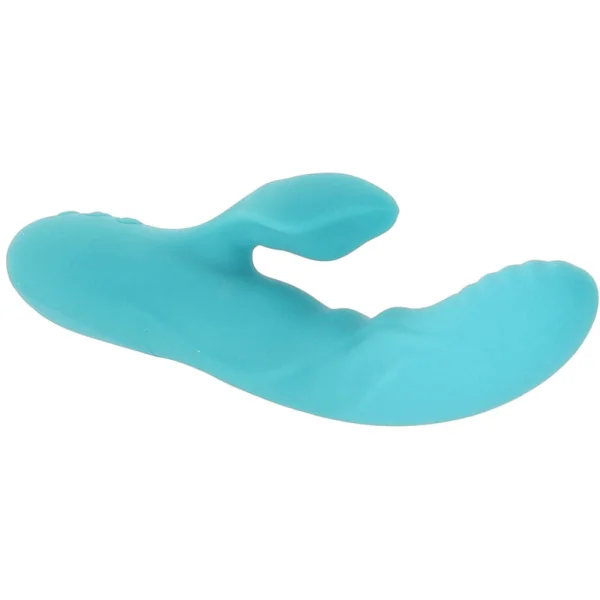 Nubii Kiah 17+3 Function Rabbit Rechargeable Silicone Dual Stim Vibrator By Nu Sensuelle - Blue