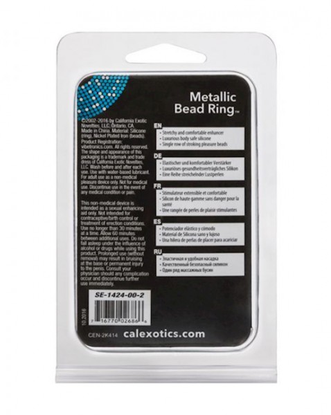 Metallic Bead Ring - Clear