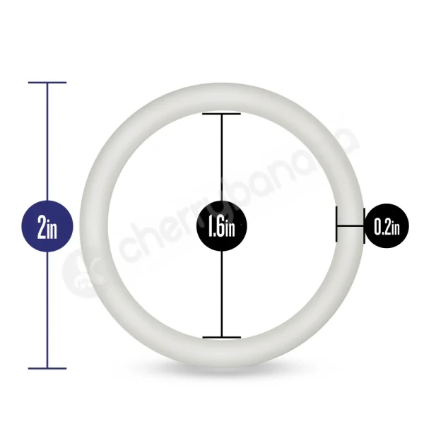 Performance VS3 Pure Premium Silicone White Cock Rings Large 3 Pack