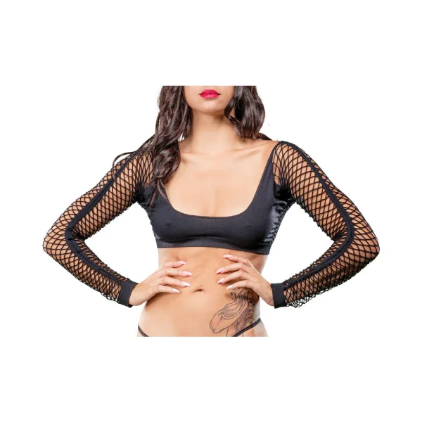 Black Crotchless  Mesh/fishnet Legging