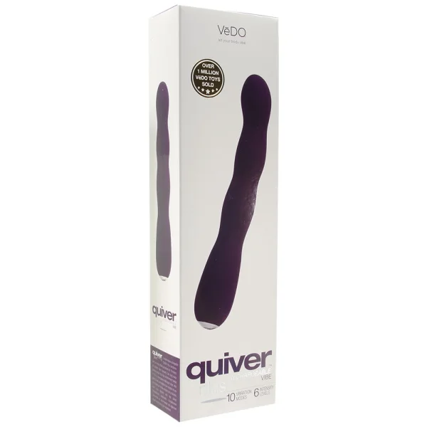 Quiver Plus Rechargeable Silicone G-spot Vibe by VeDO - Purple
