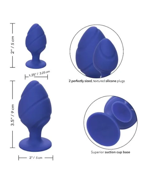 Cheeky Butt Plug Set - Blue
