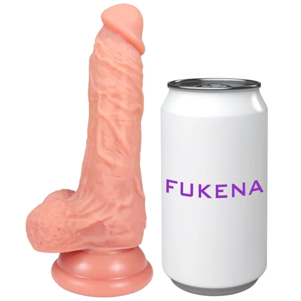 The Adonis 5 Inch Silicone Realistic Dildo With Balls & Suction Cup Base By Fukena - Vanilla