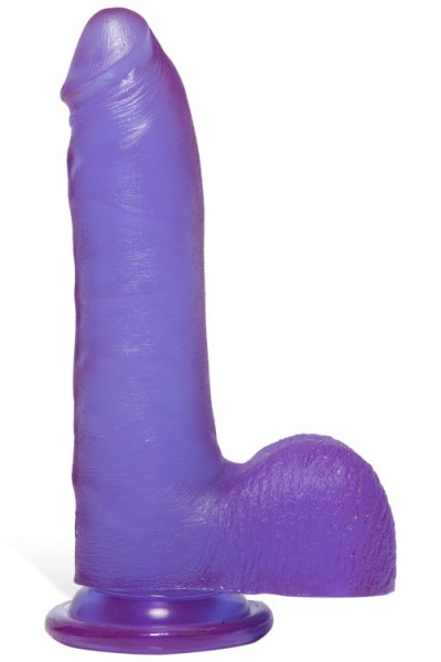Doc Johnson Crystal Jellies Thin 7.25" Dildo With Suction Base