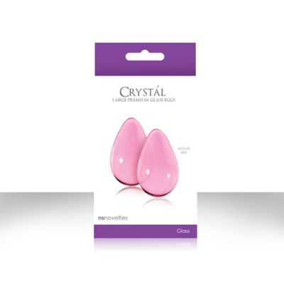 CRYSTAL GLASS EGGS pink