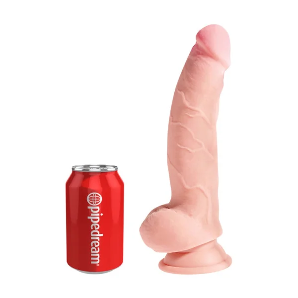 King Cock Plus 8" Triple Density Cock With Balls & Suction Cup Base - Vanilla