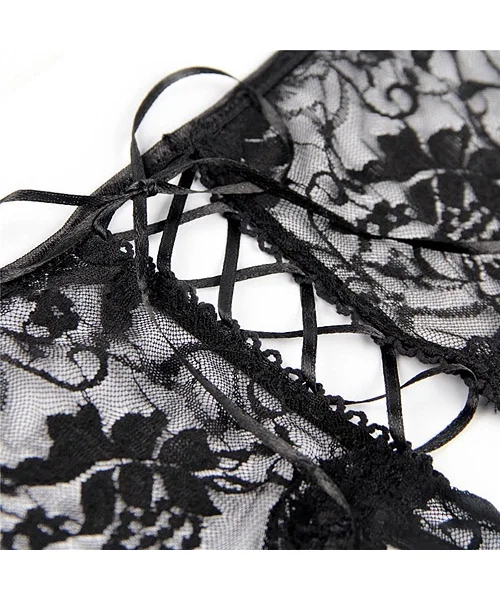 Lovely lace crotchless panty queen size