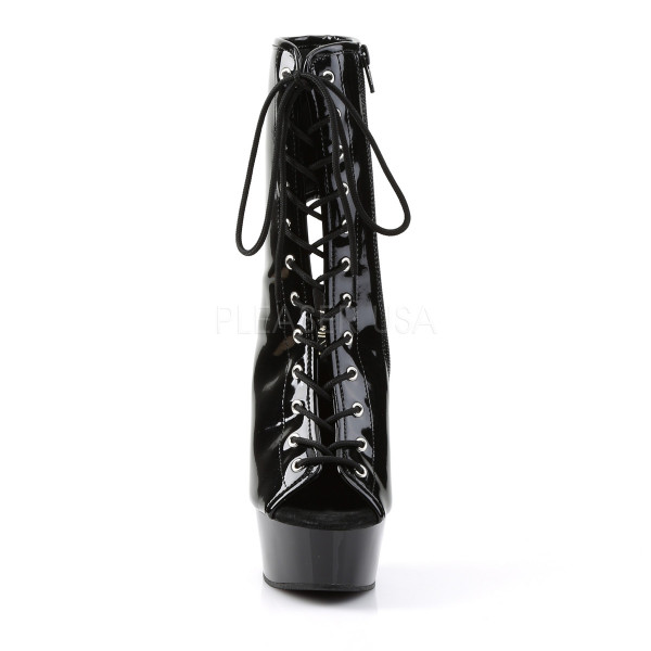 6 inches Heel, 1 3/4 inches PF Open Toe/Back Lace-up Bootie, Side Zip — image 10 of 12